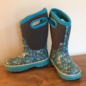 BOGS sz 10 kids rain boots insulated